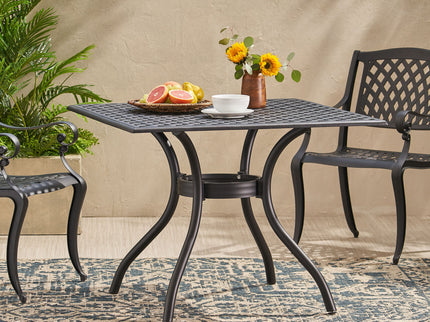 Arch Mesh Dining Table With Lightweight Frame - Black