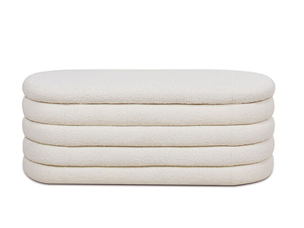 Fuji - Upholstered Oval Storage Bench