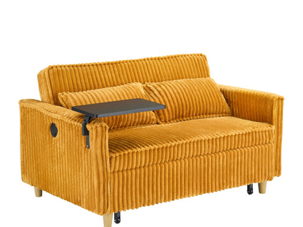 Pull Out Sofa With Movable Tabletop And USB Ports