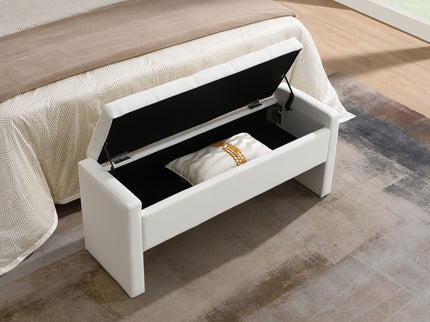 Modern Upholstered Large Bed End Bench With Storage