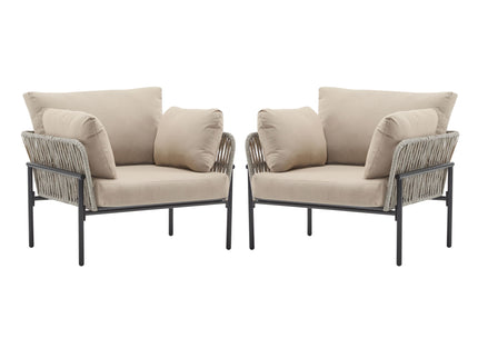 Rope Lounge Chair With Cushions For Modern Spaces