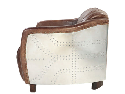 Brancaster - Grain Leather Loveseat - Brown