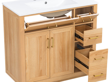 Bathroom Vanity & Sink, Soft Close Doors & Drawers - Wood