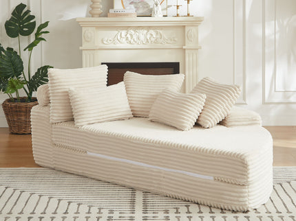 Semi Circular 2 In 1 Sofa Bed With Neck Pillow