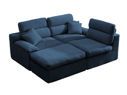 Corner Chaise Sofa With High Backrest