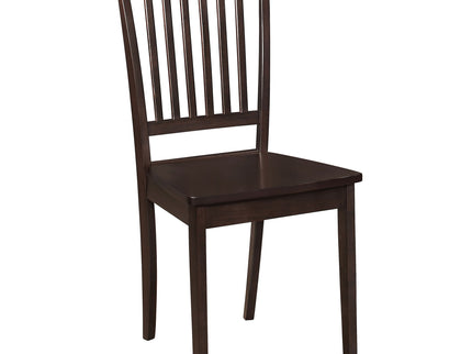 Stan - 5 Piece Dining Set With Rectangular Table And Slat Back Chairs - Cappuccino