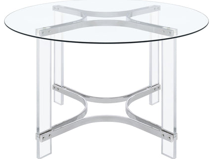 Uptown - 5 Piece Round Dining Set - Chrome