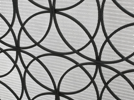 Thayer - Single Panel Iron Fireplace Screen With Geometric Design