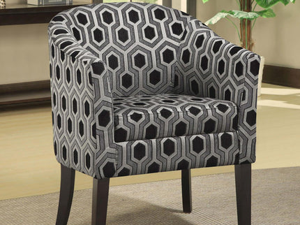 Barrel Back Accent Chair - Gray