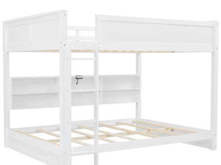 Bunk Bed With Storage Cabinets And USB Ports