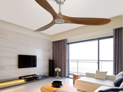 Outdoor Ceiling Fan No Light With 3 Blades Smart App Control - Brushed Nickel