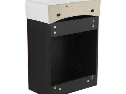 Modern Bathroom Vanity With Ceramic Basin, Wall Mounted Floating Sink Combo, Storage Cabinet