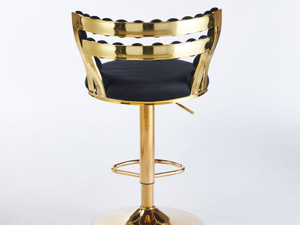 Modern Bar Chair With Iron Tube Legs, Soft Cushions And Comfortable Backrest (Set of 2)