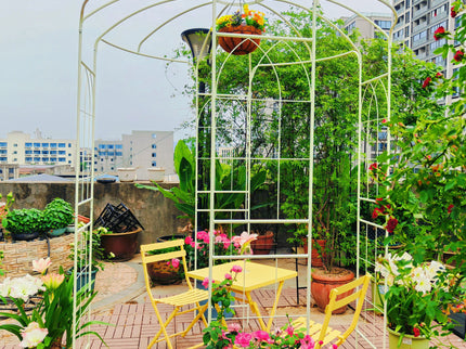 Metal Garden Arch Iron Garden Arbors Gazebo Dia High Birdcage Shape Pergola Pavilion For Wedding Ceremony