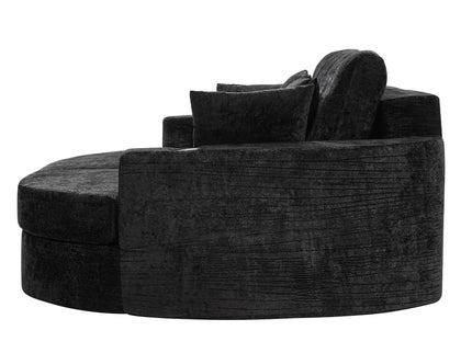 Boneless Design Upholstered Sofa Bed With Cup Holders