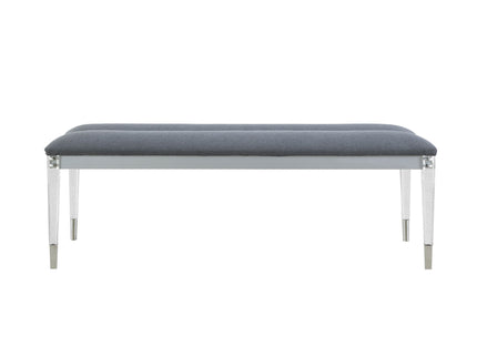 Laura - Bench And Soft Fabric Seating - Silver