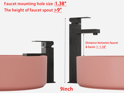 Wall Mounted Bathroom Vanity With Art Sink & 1 Soft Close Drawer