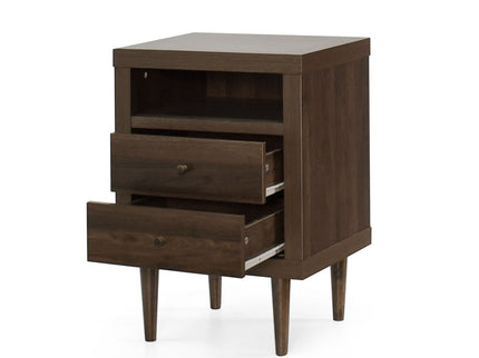 Nystrom - Mid Century Modern 2 Drawer Nightstand