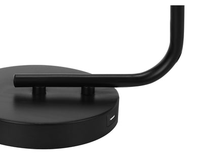 Lighting, Table Lamp, USB Port Included, Glass Shade, Modern - Black