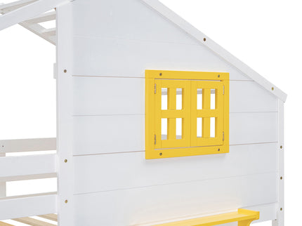 Bunk Bed With Playhouse Roof And Window