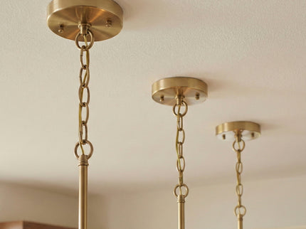 Vista - Single Pendant Chain Hanging Light - Clear / Gold