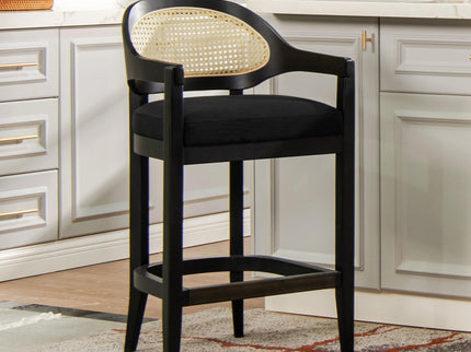 Americana - Mid-Century Modern Cane Back Counter Stool