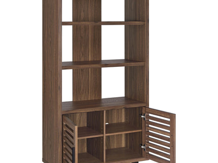 Rodger - 3 Shelf Cabinet Bookcase - Walnut