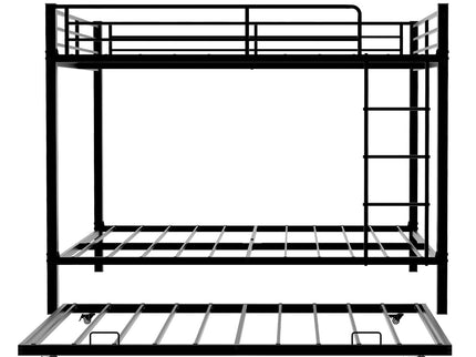 Bunk Bed For Kids, Convertible Frame With Ladders & Guardrail