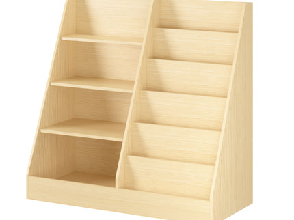 Bookshelf And Toy Storage Organizer, 4 Tier Bookcase With Display Stand For Playroom
