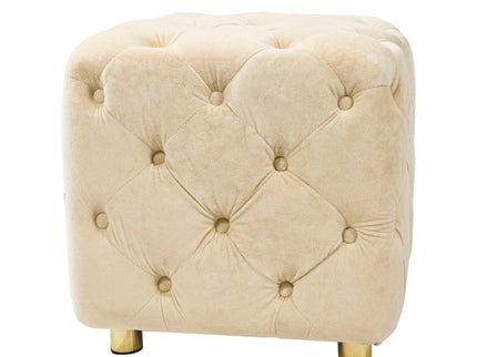 Modern Upholstered Ottoman, Exquisite Small End Table, Soft Foot Stool, Dressing Makeup Chair, Comfortable Seat For Living Room, Bedroom, Entrance