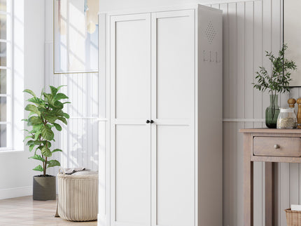 Metal Kitchen Pantry Cabinet With Adjustable Storage And 4 Heavy Duty Shelves - White