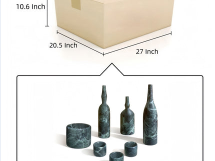 7 Pieces Luxury Natural Marble Living Room Accessories Set