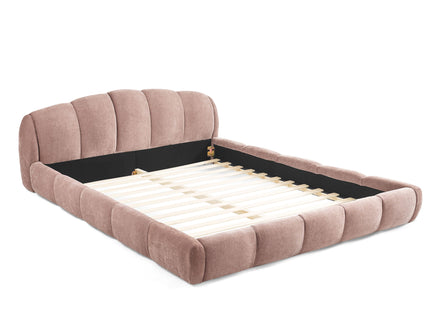 Upholstered Platform Bed Frame, Low Profile Floor Bed, No Box Spring Required