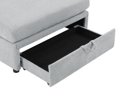Modern Chaise Sofa With Hidden Storage For Living Room