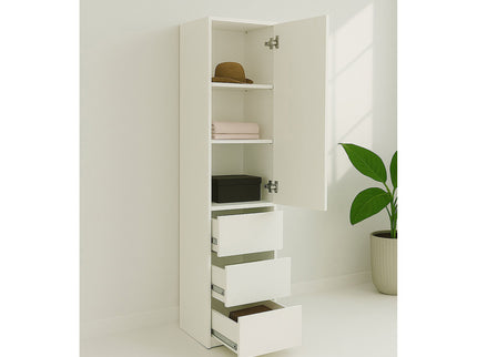 Elise - Modular Closet System With Mirror And Customizable Storage - White