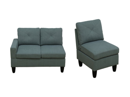 Modular L - Shaped Sectional Sofa 6 Seater 4 Piece Couch With Chaise