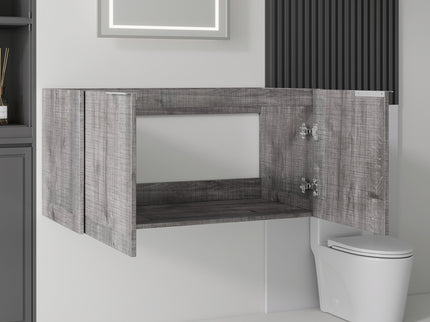 Floating Bathroom Vanity Cabinet With Soft Close Double Doors, Spacious Interior Storage, Wall Mounted, Cabinet Only