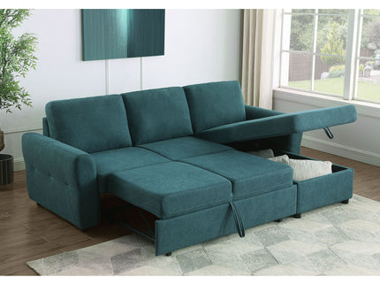 Kenna- Sleeper Sectional Sofa With Storage Ottoman