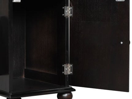 Vintage Flip Top Side Table With USB Ports