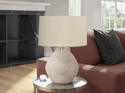 Lighting, Table Lamp, Concrete, Resin, Contemporary - Cream