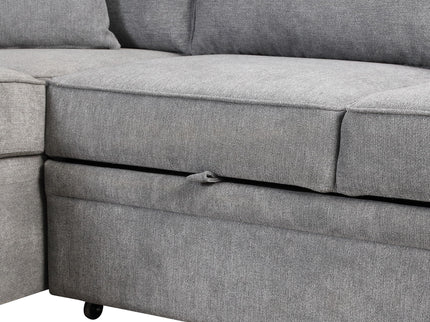 Sleeper Sofa Bed, 2 In 1 Pull Out Sofa Bed L Shape Couch With Storage Ottoman For Living Room, Bedroom Couch And Small Apartment