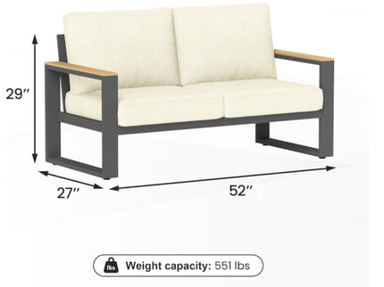 All-Weather Loveseat Sofa With Thick Cushions