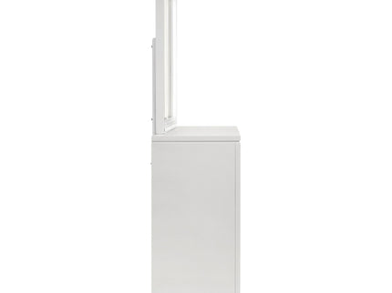 9 Drawer Dresser With LED Mirror, Touch Activated Lighting - White