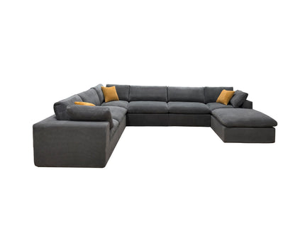 Custom Configuration Modular Sectional & Toss Pillows