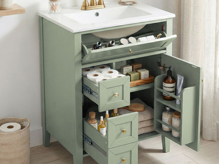 Bathroom Vanity With Sink, Soft Closing Cabinet