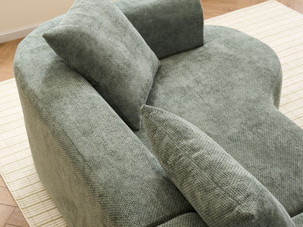 Modern Style Ultra Smooth Curved Sofa With 3 Pillows