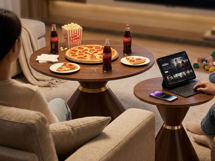 2 Piece Round Coffee Table Set For Living Room