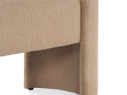 Simple Long Ottoman Bench - Light Camel