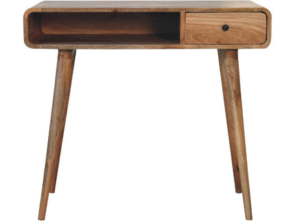 Curved Writing Desk - Oak