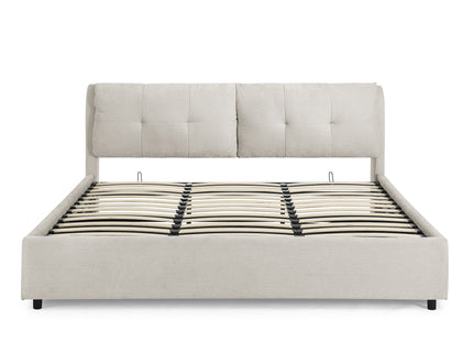 Storage Upholstered Hydraulic Platform Bed With Integrated Headboard